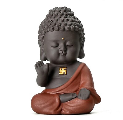 DMtse Buddha Zen Meditation Sitting Ceramic Figurines for Home Decor Accents,...