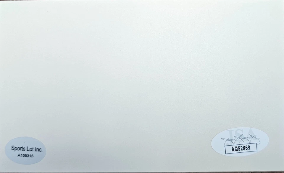 Doc Edelen Washington Senators 1932-1933 Signed 3x5 Index card JSA COA AQ52869 - Image 2 of 3