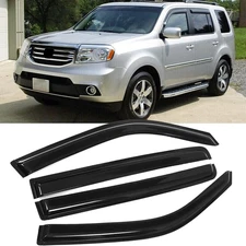 4pcs For Honda Pilot 2009-2015 Window Visor Sun Rain Guards Vent Shade Deflector