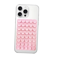 Silicone Suction Phone Case Mount, Non Slip Suction Cup Phone Mount, Light Pink