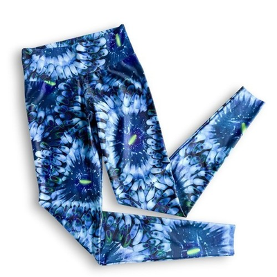 #ad #ad Waterlust Cosmic Coral Leggings Blue High Rise Activewear Women#x27;s Small $49.00