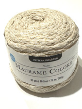 Loops Threads Yarn Macrame Colors CE-08 Cream Marl DL 8186 Craft 7 PLY 82 YD NEW