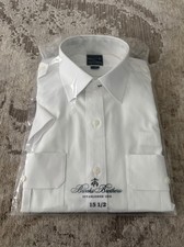 Brooks Brothers Pilot Shirt Mens 15.5 White Short Sleeve United Airlines NWT