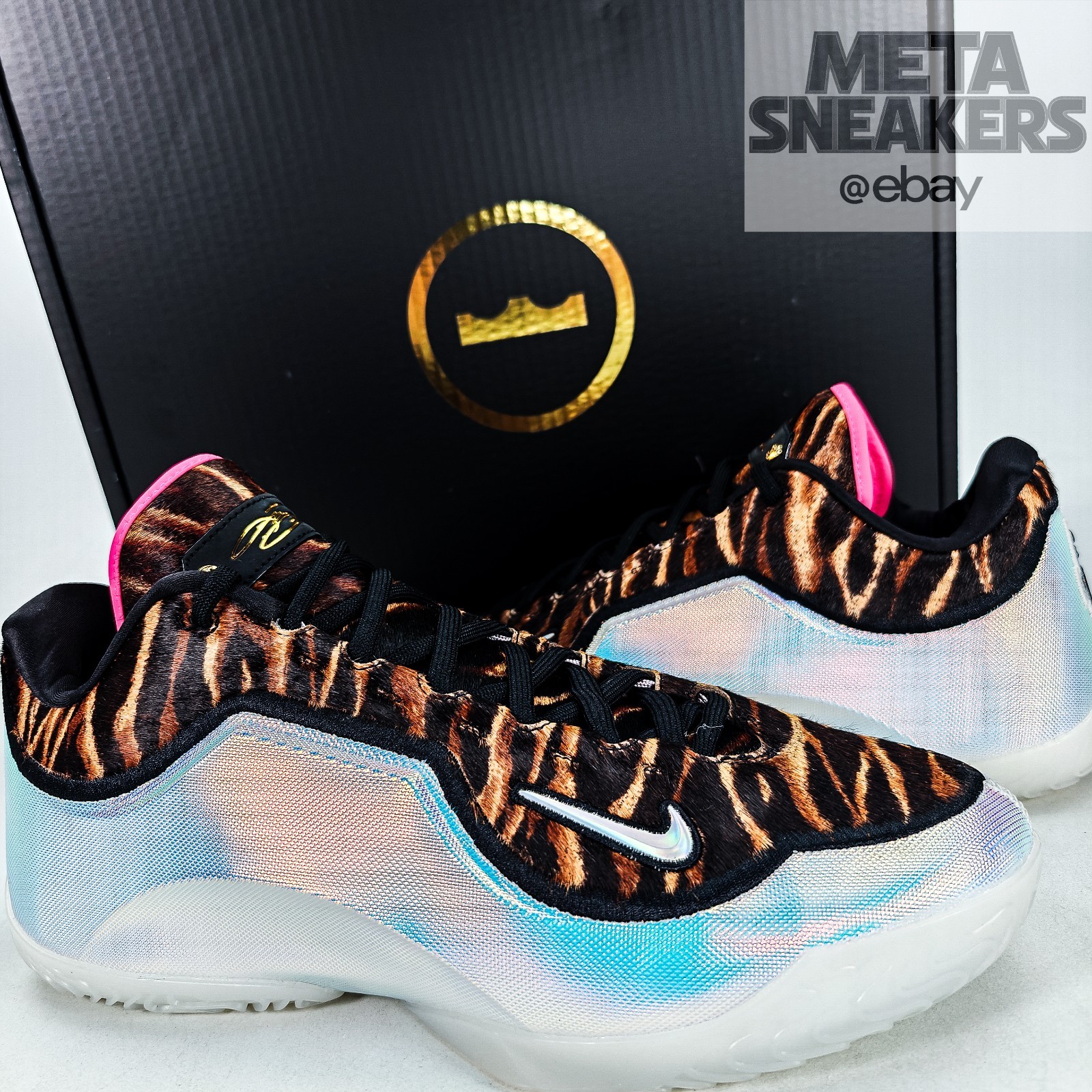 Nike Lebron 23 US 13.5 Men's White Black Animal Miami Heat Wave   IO1115 100 NIB