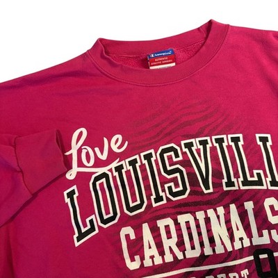 VTG 1998 Champion ''Love Louisville Cardinals '' Sweatshirt Women's Sz Large