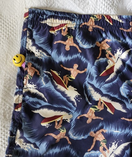 Vtg 90’s POLO Ralph Lauren Sport Lined Drawstring Hawaiian Surfer Swim Trunks XL - Picture 4 of 17