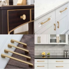 Matte Gold Furniture Kitchen Wardrobe Cabinet Cupboard Handles Pulls Drawer Knob