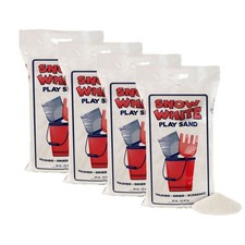 US Silica 50 Pound Bag Snow White Play Sand for Sand Tables, White 4 Pack 