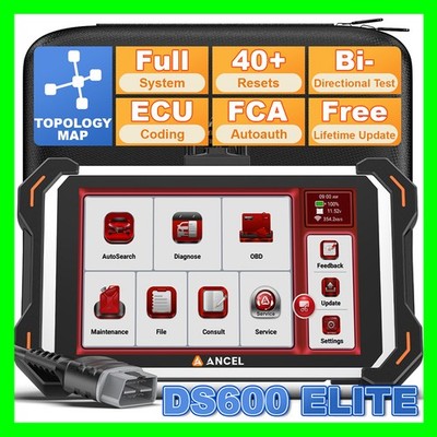 ANCEL DS600 ELITE All System Auto Diagnostic Bidirectional OBD2 Scanner IMMO OIL