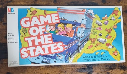 Game of the States 1987 Vintage Board Game Milton Bradley No. 4920 Complete