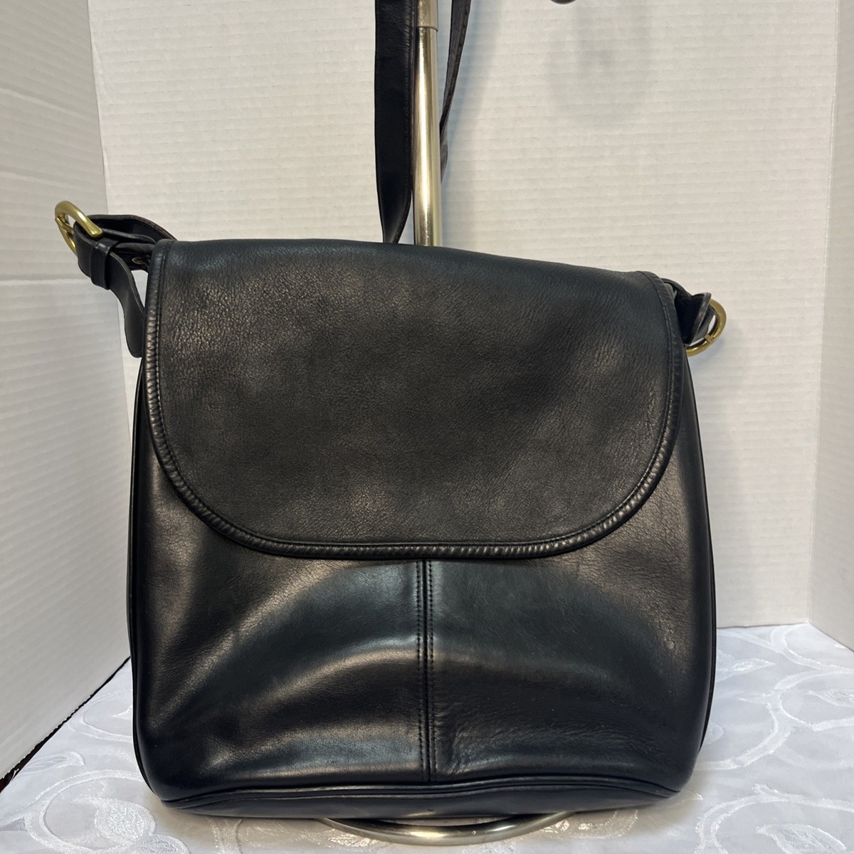 Vintage COACH Whitney Black Leather Shoulder Bag Crossbody | eBay