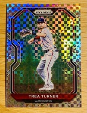 2021 Panini Prizm TREA TURNER Power Plaid Prizm #24 Nationals /75