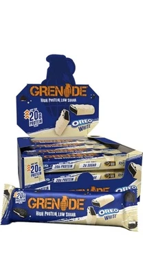 New Grenade High Protein Bar Oreo White Pack of 12 x 60 g BB 10/2025