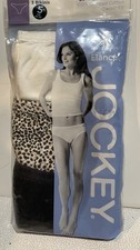 JOCKEY ELANCE WOMEN'S 5/Small BIKINIS PANTIES NWT 3-PACK COTTON BLACK WHITE