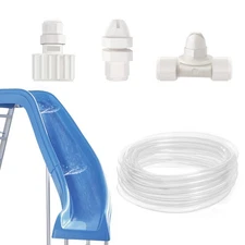 Pool Slide Water Tubing Kit Inground Pool Slide Hose Kit Sprayer/Spray Kit fo...