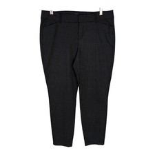 Old Navy Black Dotted Pixie Women's Pants SZ 14 R Mid Rise Cotton Blend Ankle