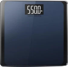 Báscula baño 550 lb alta precisión con plataforma extra ancha y LCD grande