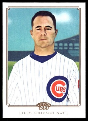 Ted Lilly 2010 Topps 206 #7 Chicago Cubs MLB READ FREE SHIPPING AutographDen