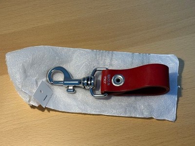 made in Italy Supreme leather keychain red | eBay