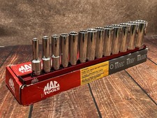Mac Tools Sx13dsbrpt 13pc 38in. Sae Deep Spherical Chrome Socket Set 14in.-1in Mac Tools Sx13dsbrpt 13pc 38in. Sae Deep Spherical Chrome Socket Set 14in.-1in
