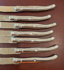 Laguiole Bee steak knives set 7 stainless steel handles clean nice — photo 9