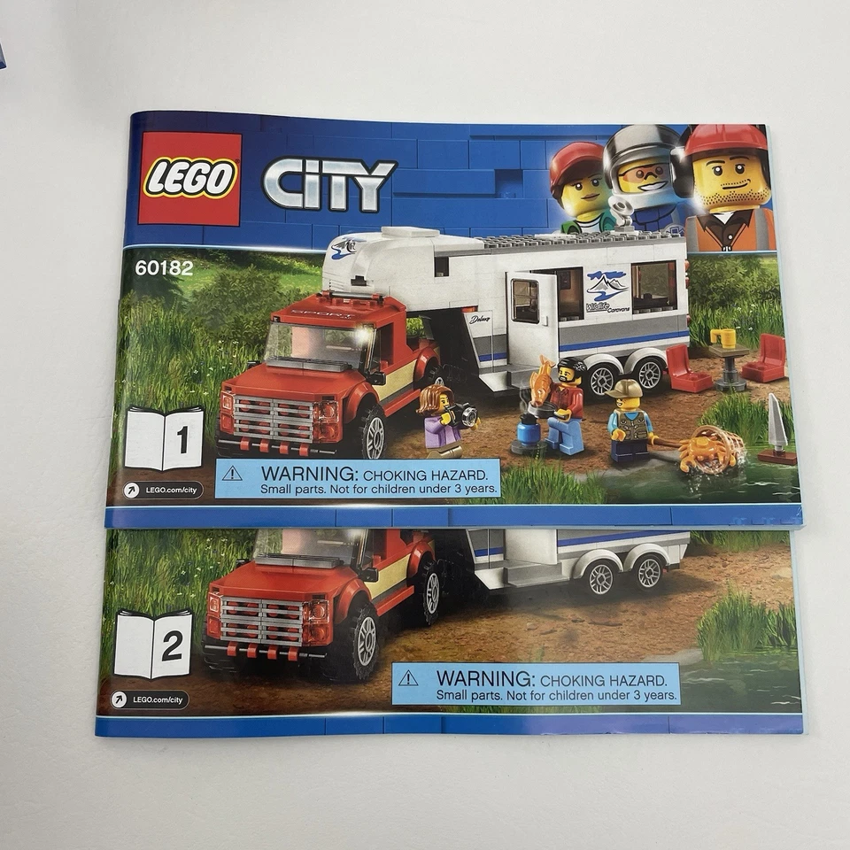 LEGO CITY: Pickup & Caravan (60182) Complete with Minfigs & Manual - Image 2 of 4