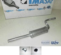 Imasaf ESD Auspuff Endtopf + Anbauteile für Ford Escort II 1.1 + 1.3 1974-1980
