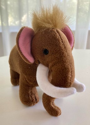 Wooly Mammoth Elephant Plush Dakin Applause Tusks Brown Small Toy  (No Sound)