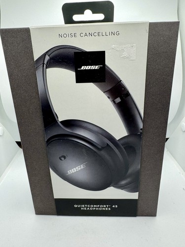 Nuevos auriculares inalámbricos Bluetooth con cancelación de ruido Bose QuietComfort 45 negros - Imagen 1 de 3