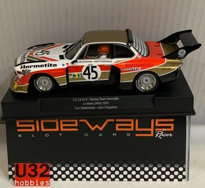 SLOT CAR RACER SIDEWAYS SW86 BMW 3.5 CSL Gr.5 #45 24H Le Mans 1976 Hermelite