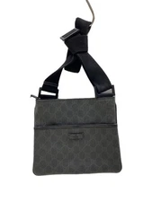 GUCCI Shoulder Bag GG Plus PVC GRY