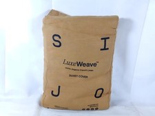 SIJO LuxeWeave 100 Organic French Flax Linen Duvet Cover Full/Queen Turmeric