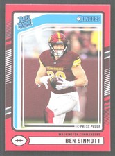 E551 - 2024 Donruss Football - Ben Sinnott #314 - Red border - Press Proof - RC