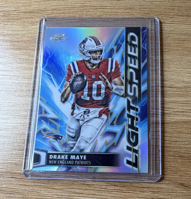 Topps 2025 Topps Chrome Light Speed Drake Maye Patriots Insert LS-8