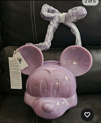 Disney Parks Loungefly Mickey Mouse 3D Molded Head Purple  display picture 1