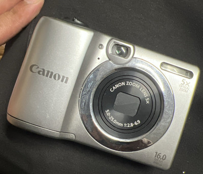 Canon PowerShot A1300 Compact Digital Camera 16MP 5x Zoom Silver 2.7'' AA
