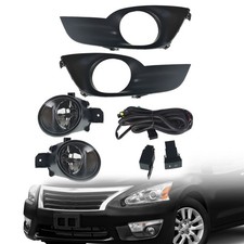 Fog Lights Kit Chrome Black Bezel Universal Switch Wiring for 2013 2014 2015