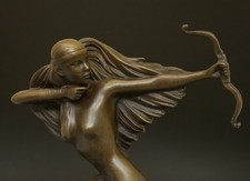 BRONZE FIGUR ' SCHÜTZE ' - SIGNIERT