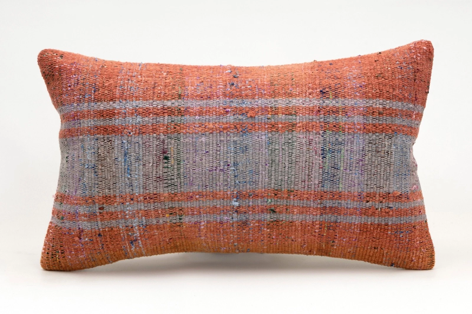 Decorative Pillow Cover, 12x20 in, Turkish Kilim Cushion, Boho Sofa Throw Pillow