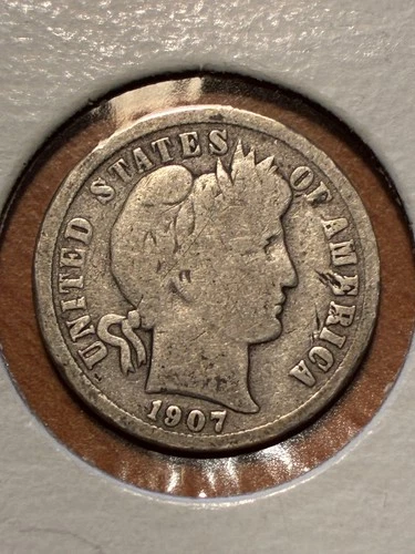 1907 O - Barber Dime - Original - $1.99 Shipping