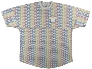 Disney Parks Spirit Jersey Rainbow Mickey Mouse Shirt Short Sleeve Size Medium