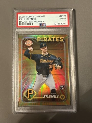 2024 Topps Chrome Update PAUL SKENES Radiating Rookies RC #RR-21 PSA 9