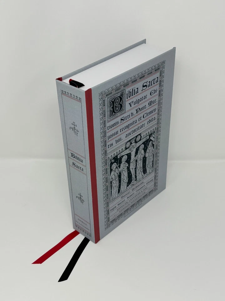 Biblia Sacra Latin Vulgate Clementine Hardcover Catholic Illustrated Bible - Image 2 of 4