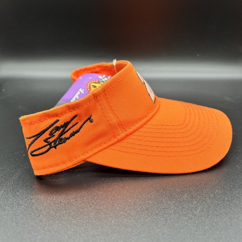 NASCAR Tony Stewart #20 Visor Hat Cap Orange Adj Flames Ladies Winning Ci Racing - Picture 2 of 6