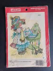 Decal Art Meyercord Abigail Water Applied Decal Girl Water Bowl  0508