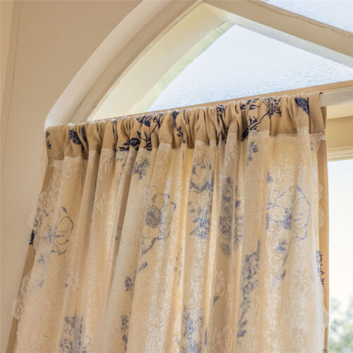 Window Short Half Curtain Treatment Printed Drape for Living Room Kitchen Decor - Picture 9 of 38