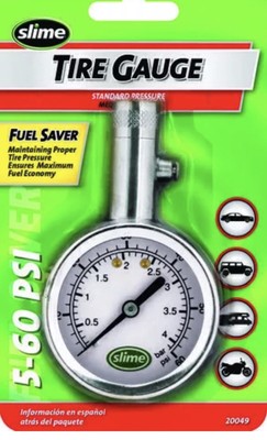 Slime Dial Tire Gauge W Bleed Valve 5 60 Psi 20049 85 1036 Ebay