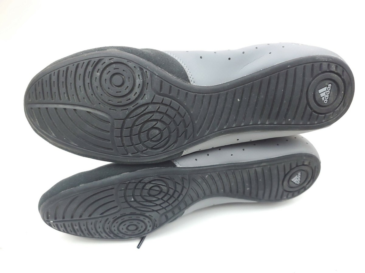 Adidas Mat Hog 2.0 Wrestling Shoes Mens 10.5 Grey Black F99823 Ankle Strap Adidas Mat Hog 2.0 Grey/Black Wrestling Shoes ( F99823  main image 3