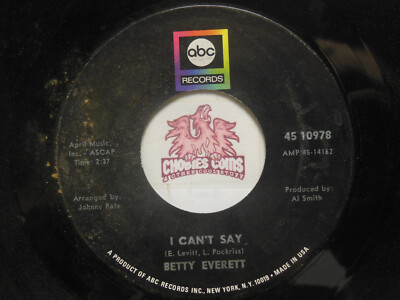 Betty Everett   I Can't Say / My Baby Loving My Best Friend, 45 RPM VG (5G)