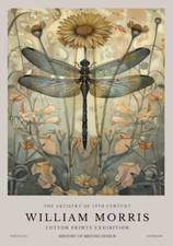 Large size William Morris Dragonfly Print A4 to A0, William Morris Print